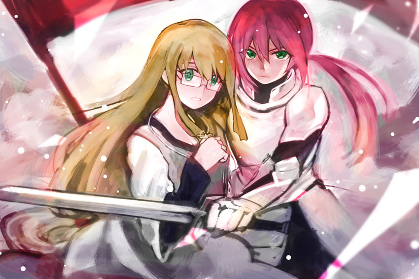 kirino ranmaru and jeanne d'arc (inazuma eleven and 2 more) drawn by ivy60530