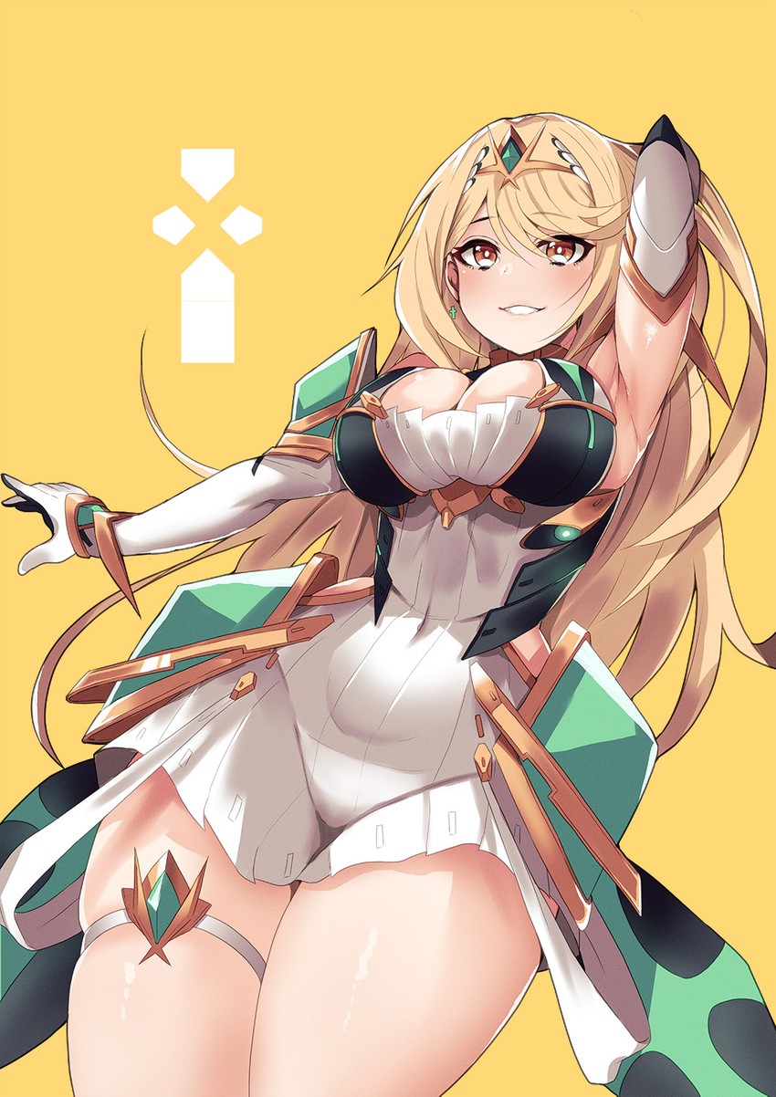 mythra (xenoblade chronicles and 1 more) drawn by johnny_funamushi