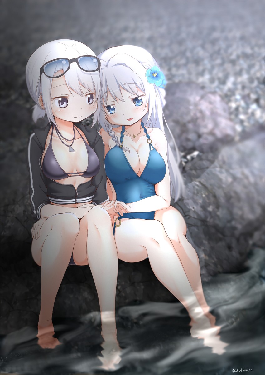 yakumo mitama and izumi kanagi (mahou shoujo madoka magica and 1 more) drawn by abutomato