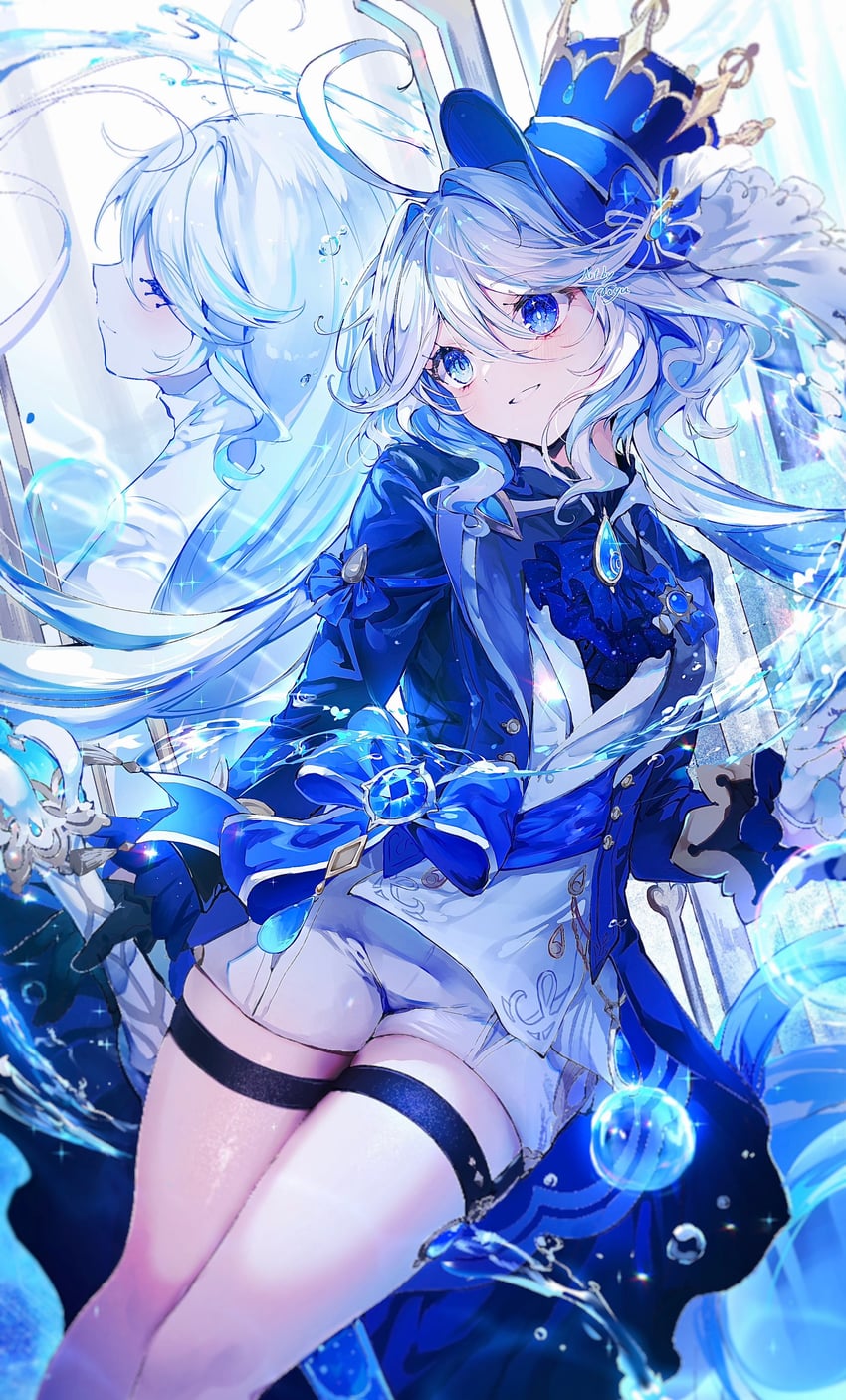 furina and focalors (genshin impact) drawn by noyu_(noyu23386566)