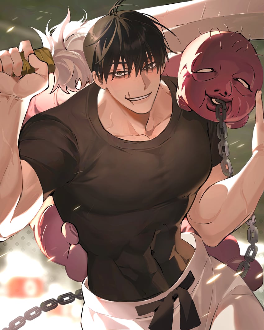 fushiguro touji and inventory curse (jujutsu kaisen) drawn by pinkpanda