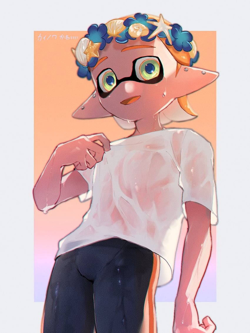 inkling player character and inkling boy (splatoon) drawn by doro_mizu_831