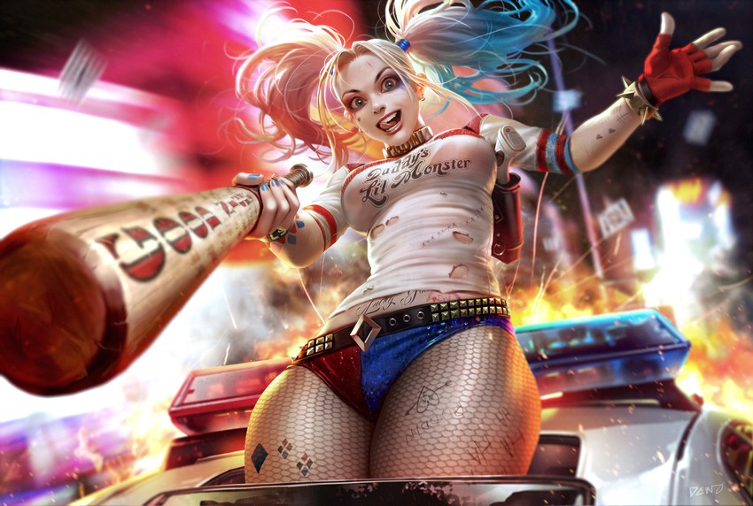harley quinn (dc comics and 2 more) drawn by dcwj
