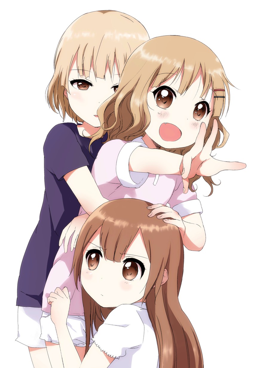 oomuro sakurako, oomuro hanako, and oomuro nadeshiko (yuruyuri) drawn by kamiki_uutarou
