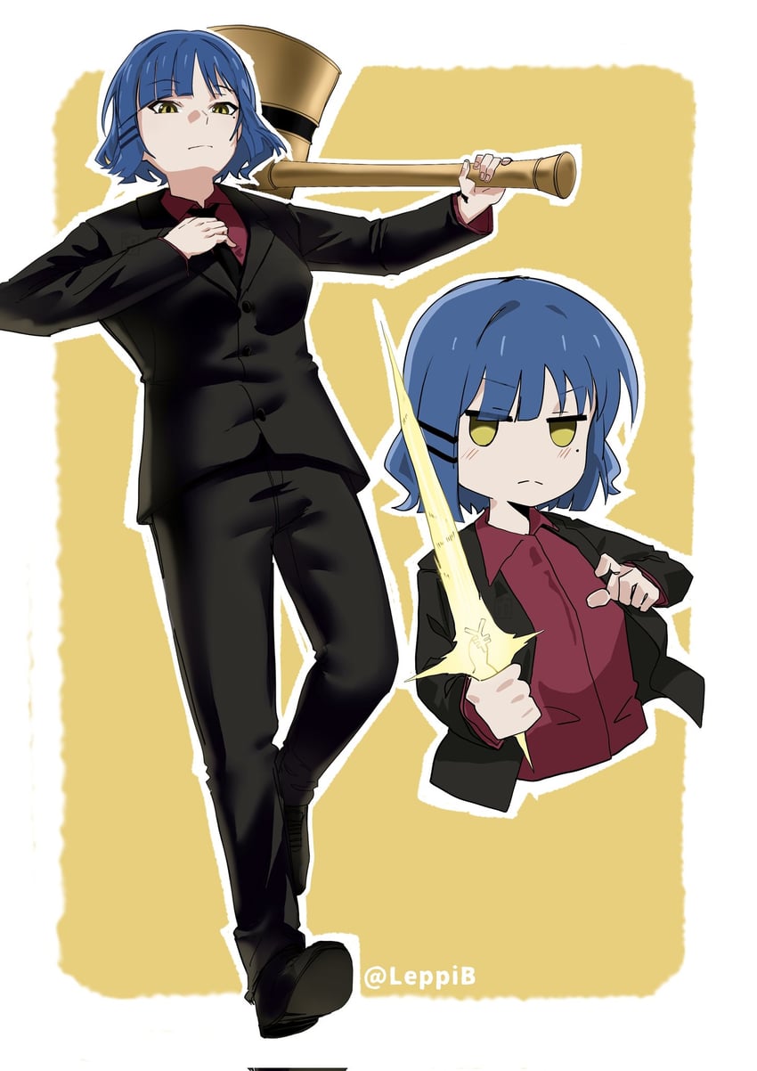 yamada ryo and higuruma hiromi (bocchi the rock! and 1 more) drawn by leppib