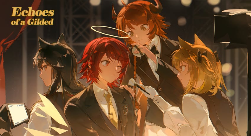 texas, exusiai, sora, and croissant (arknights and 1 more) drawn by deng_wo_qu_shang_ge_cesuo