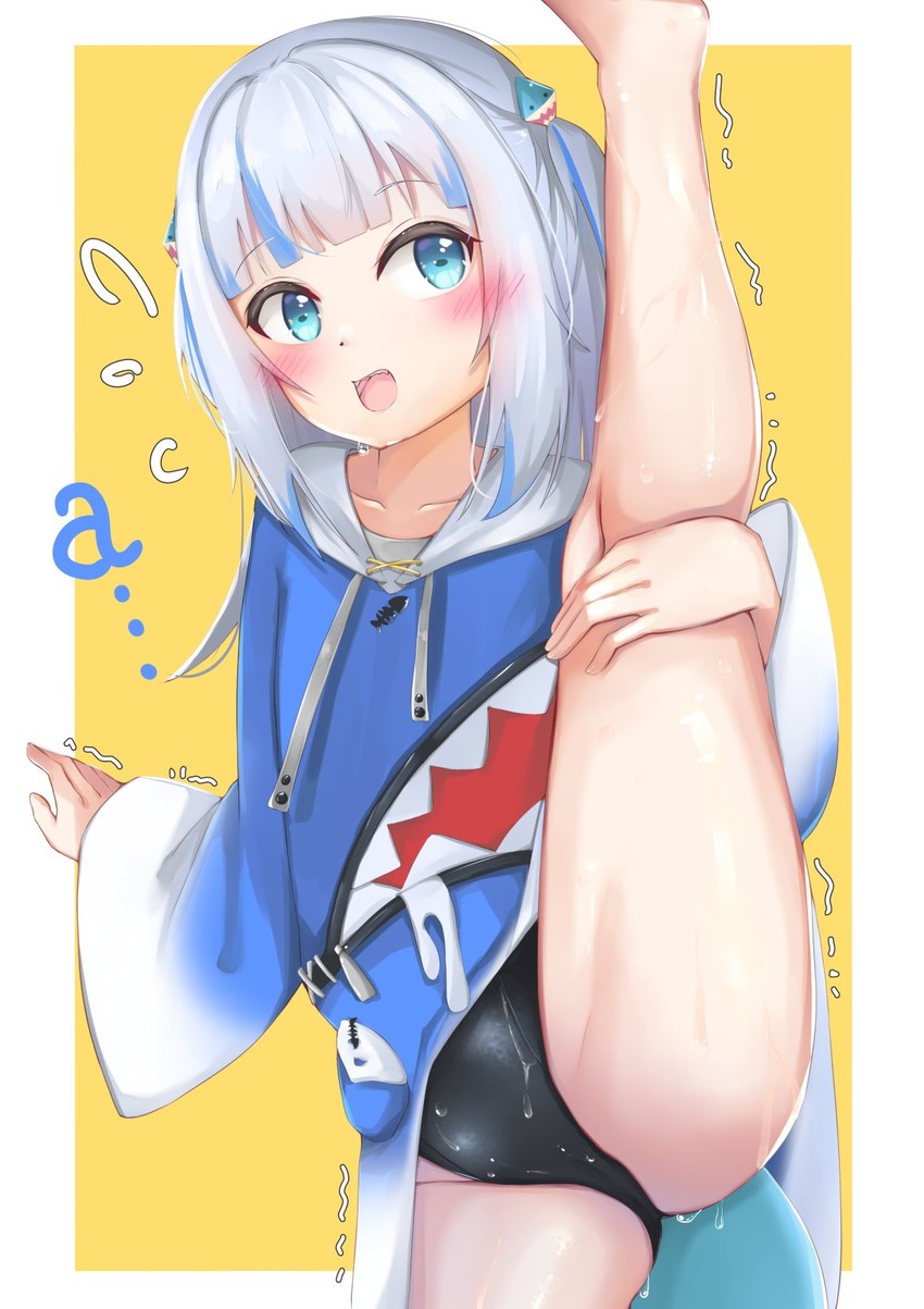 gawr gura (hololive and 1 more) drawn by minertime