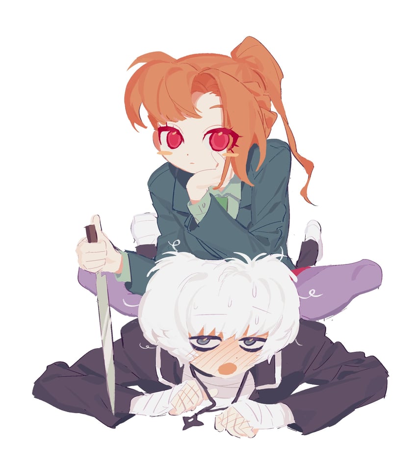 chidouin sara and kageyama ranmaru (kimi ga shine) drawn by laz_(wancchaco)