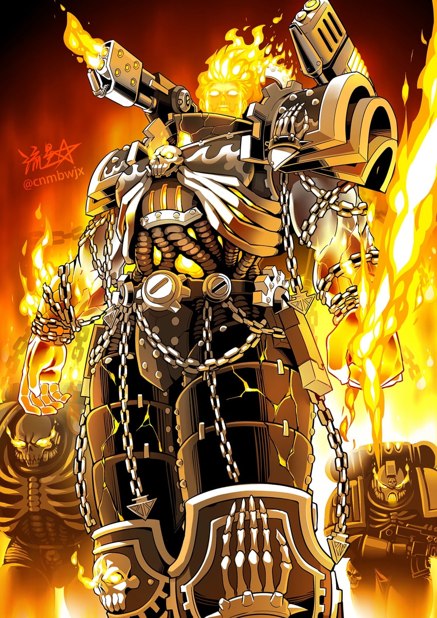 adeptus astartes and ferrus manus (warhammer 40k) drawn by ryuusei_(mark_ii)