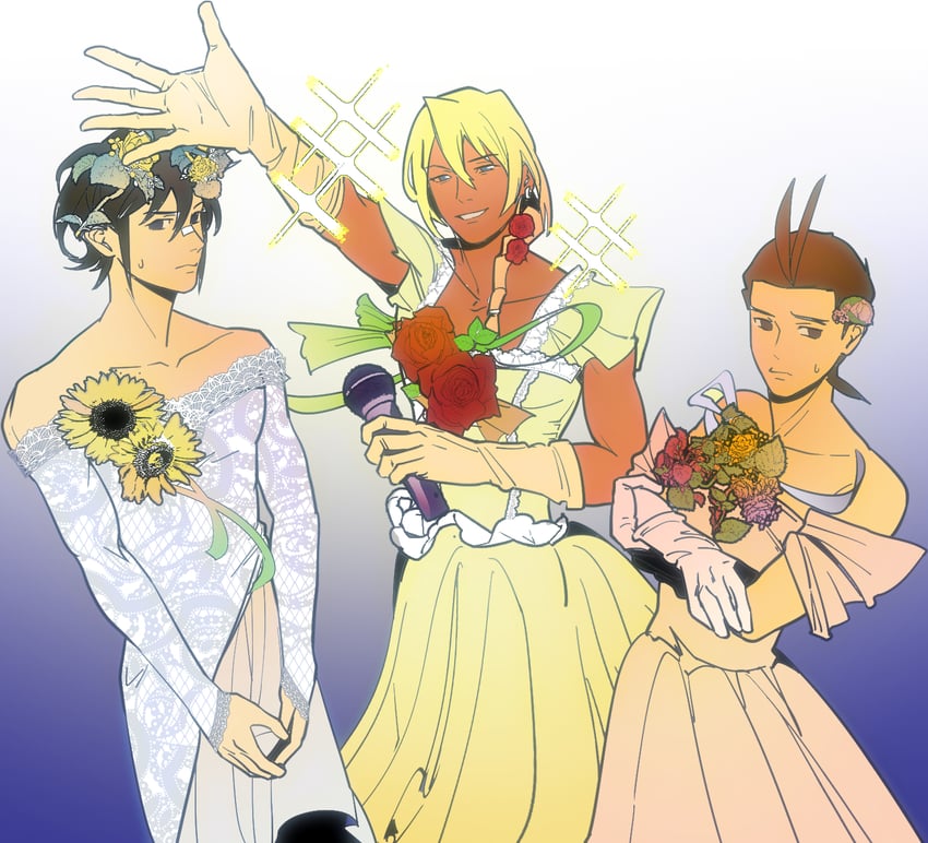 apollo justice, klavier gavin, and clay terran (ace attorney and 1 more) drawn by fz04668931