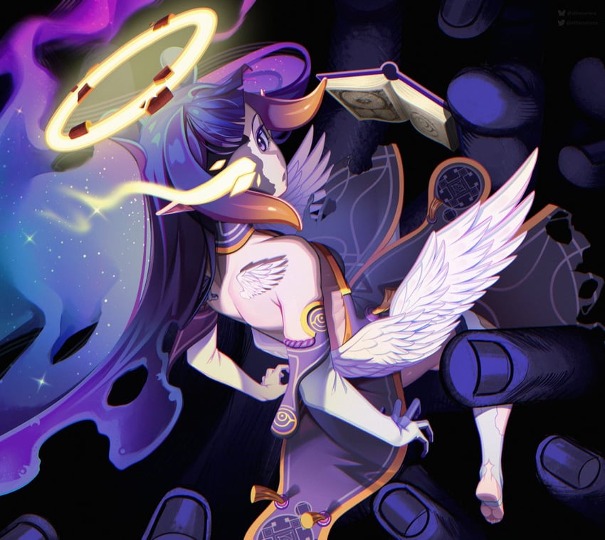 ninomae ina'nis and ao-chan (hololive and 1 more) drawn by athies