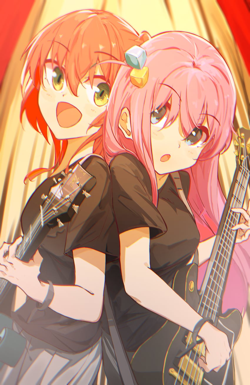 gotoh hitori and kita ikuyo (bocchi the rock!) drawn by t.k.c