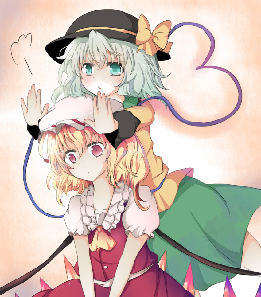 flandre scarlet and komeiji koishi (touhou) drawn by shironeko_(dondonmi)