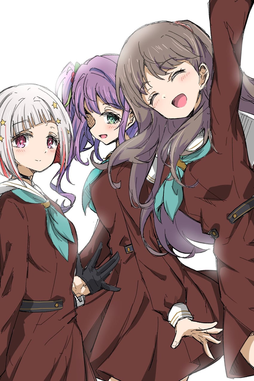 fujishima megumi, otomune kozue, and yugiri tsuzuri (love live! and 1 more) drawn by amatume111