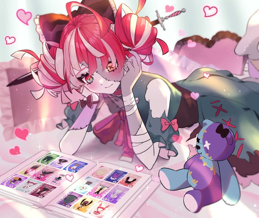 kureiji ollie and udin (hololive and 1 more) drawn by harukichi_13