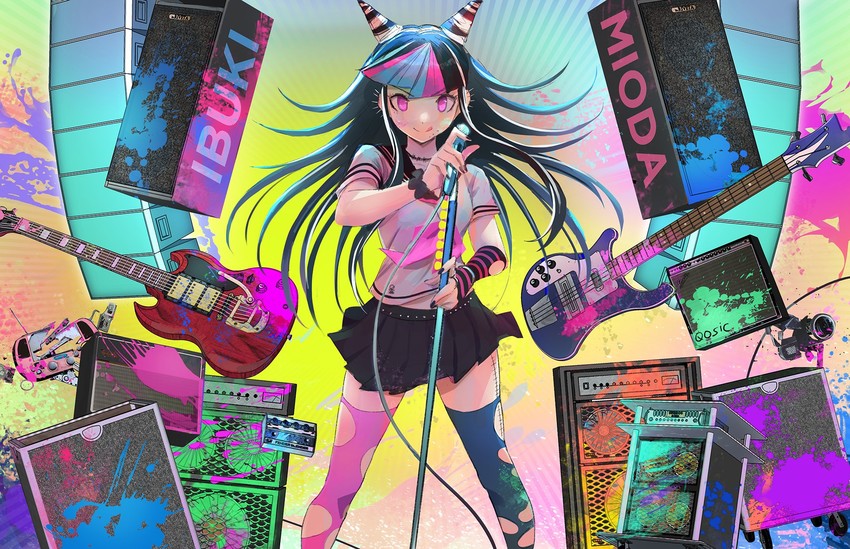 mioda ibuki (danganronpa and 1 more) drawn by qosic
