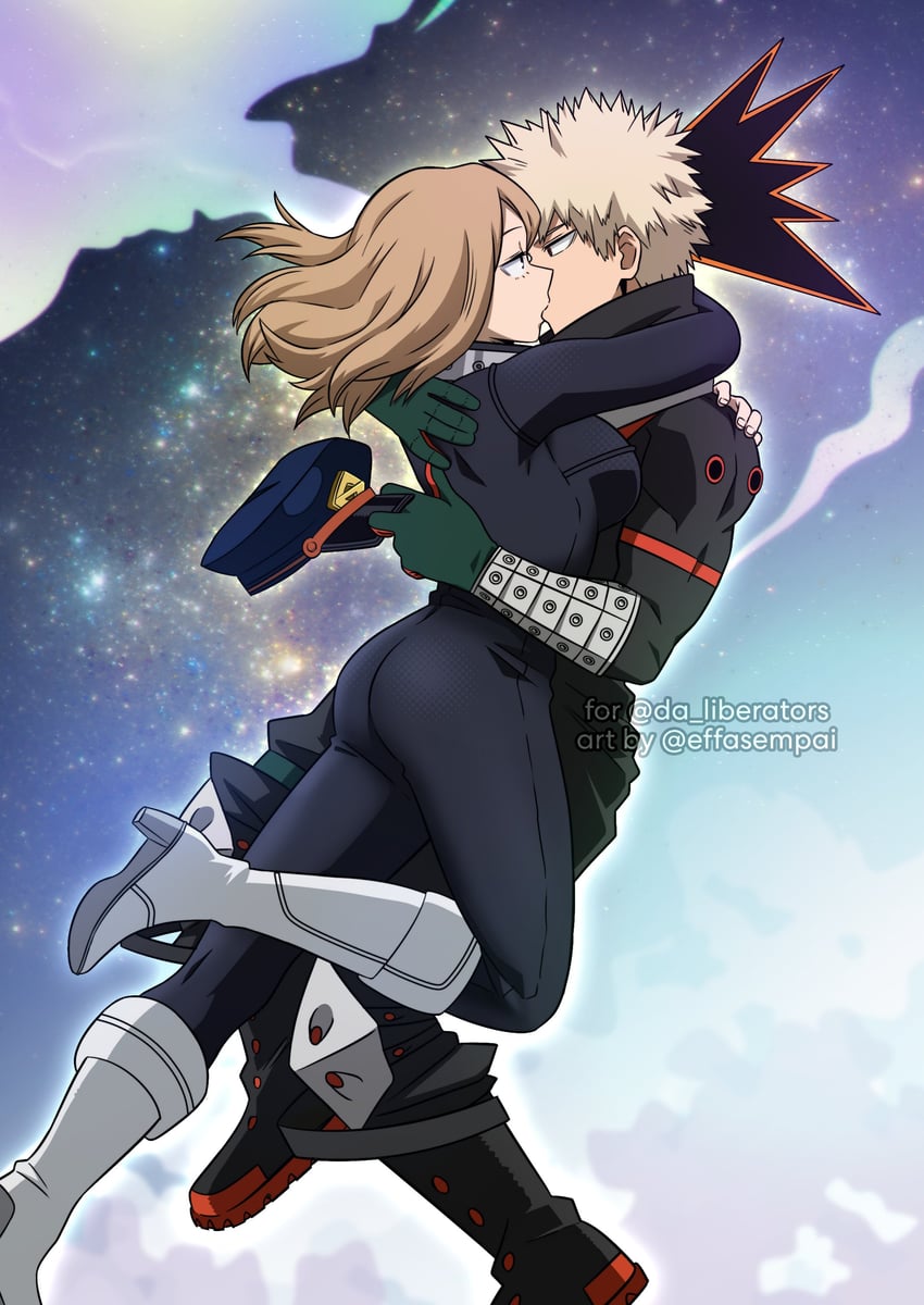 bakugou katsuki and utsushimi kemii (boku no hero academia) drawn by effasempai