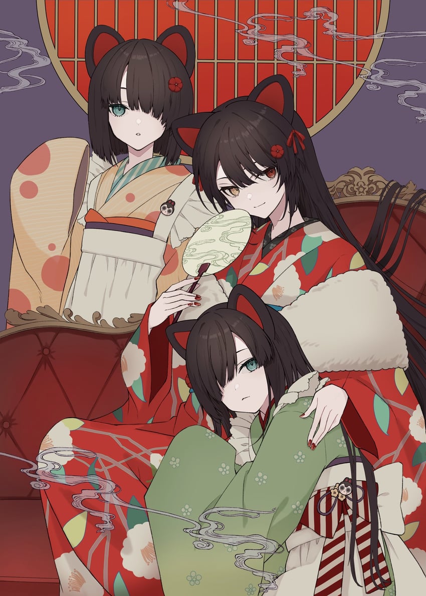 inui toko and banken (nijisanji) drawn by haruwo