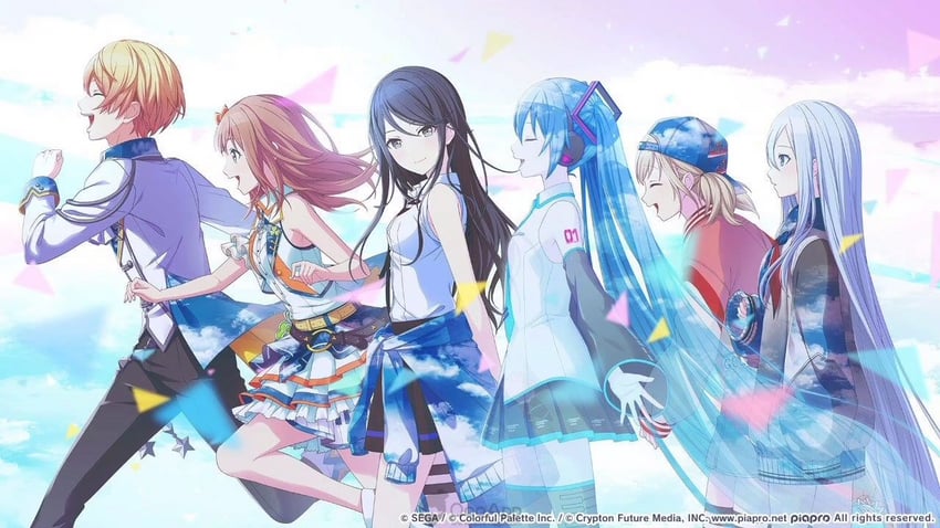 hatsune miku, yoisaki kanade, tenma tsukasa, azusawa kohane, hanasato minori, and 1 more (vocaloid and 1 more) drawn by colorful_palette