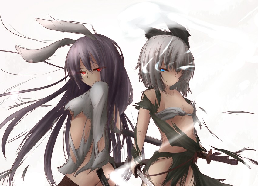 konpaku youmu and reisen udongein inaba (touhou) drawn by kisa_(k_isa)