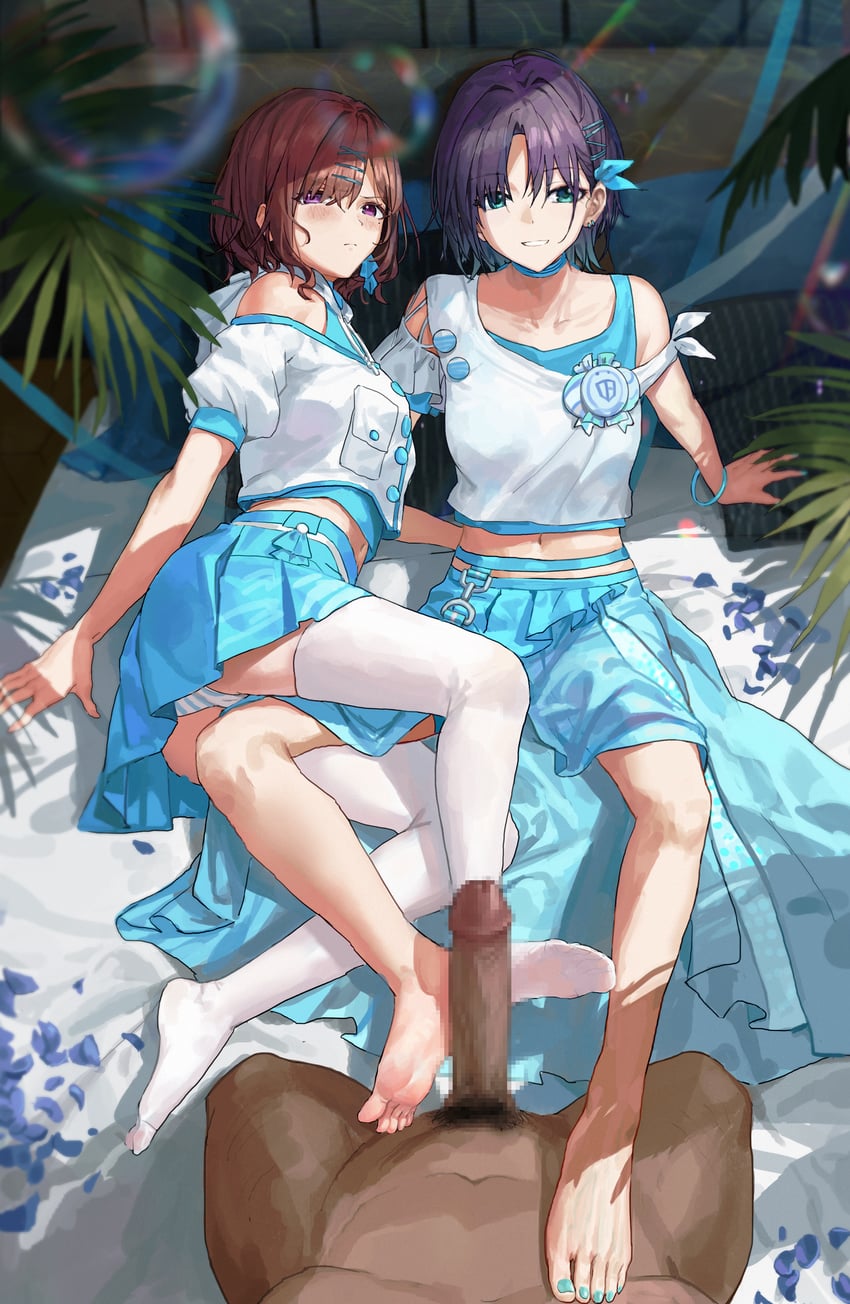 higuchi madoka and asakura toru (idolmaster and 1 more) drawn by yuebaihezi