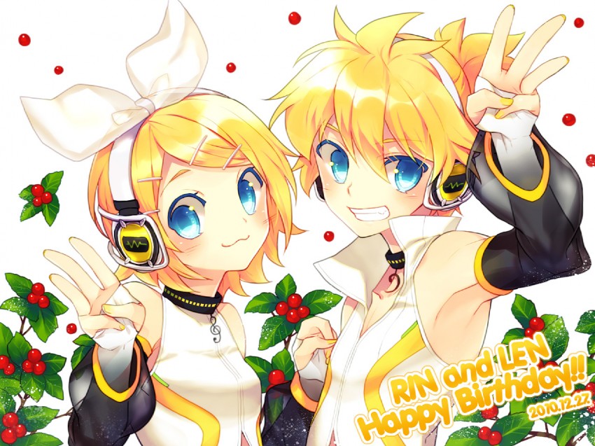 kagamine rin and kagamine len (vocaloid) drawn by renta_(deja-vu)