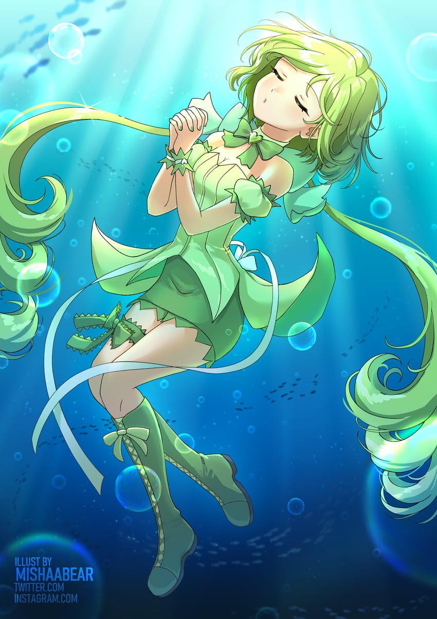 midorikawa lettuce and mew lettuce (tokyo mew mew and 1 more) drawn by mishaa_bear