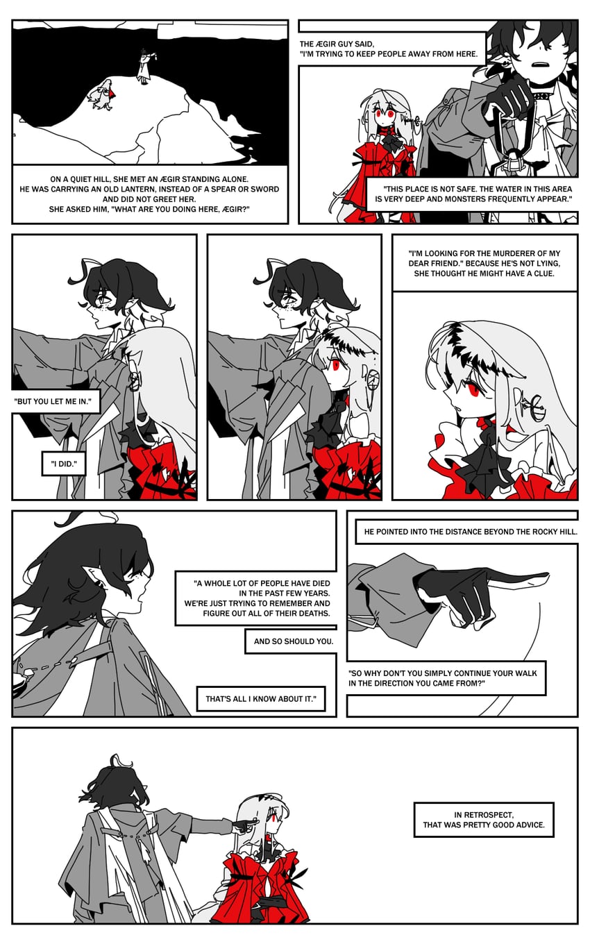 skadi, skadi the corrupting heart, and lumen (arknights) drawn by xity