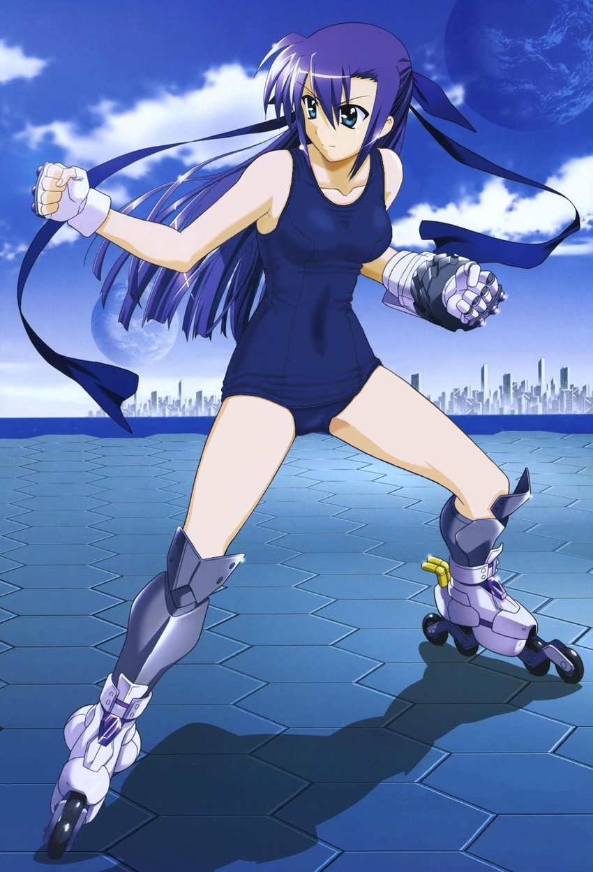 ginga nakajima, revolver knuckle, and blitz caliber (lyrical nanoha and 1 more) drawn by okuda_yasuhiro