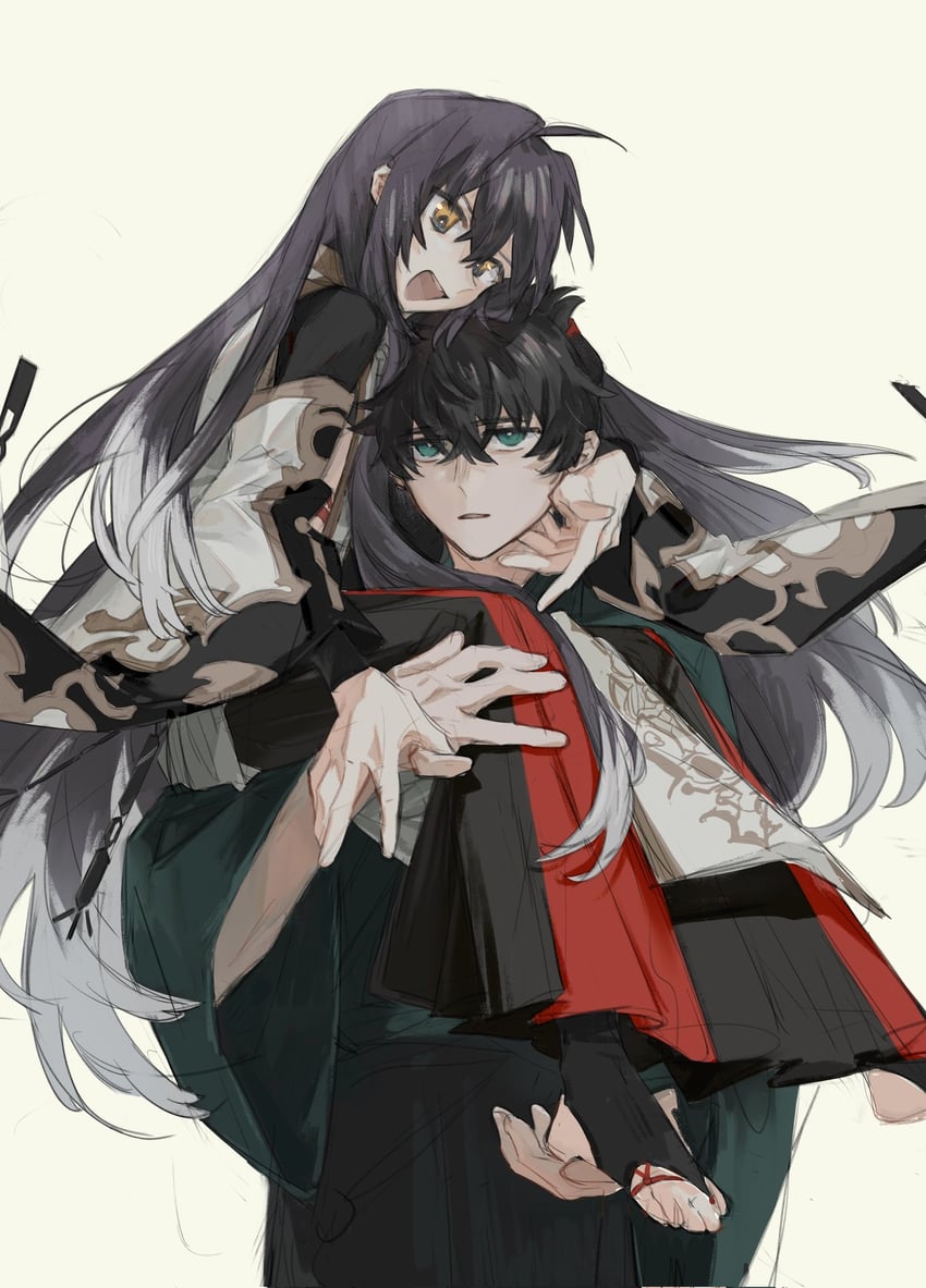 yamato takeru and miyamoto iori (fate and 2 more) drawn by coral12131