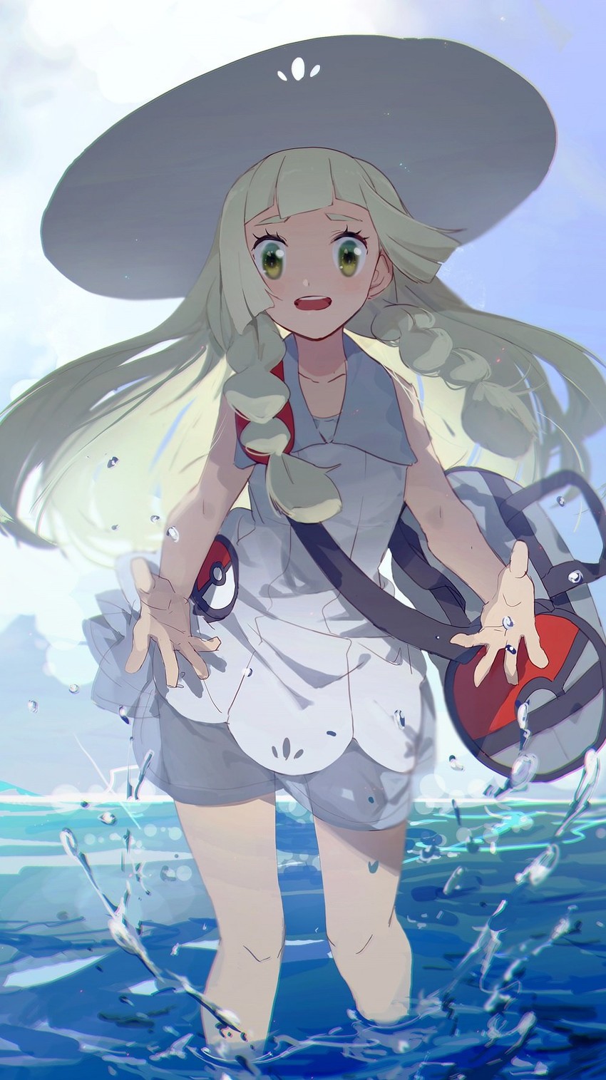 lillie (pokemon and 1 more) drawn by no-kan