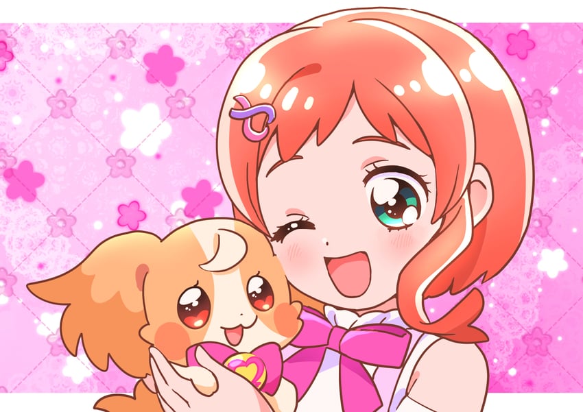 inukai komugi and inukai iroha (precure and 1 more) drawn by kyanos_(b_0000ff)