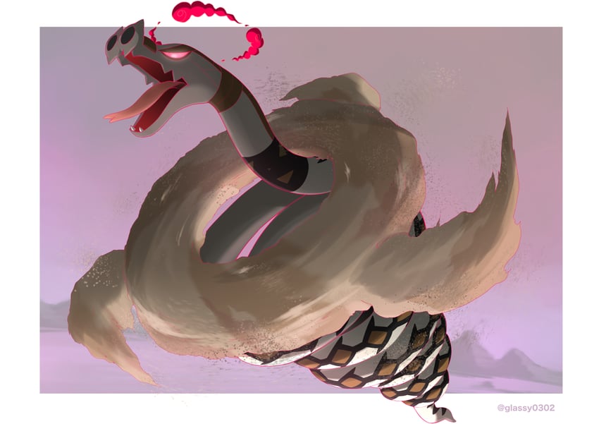 sandaconda and gigantamax sandaconda (pokemon and 1 more) drawn by glassy0302
