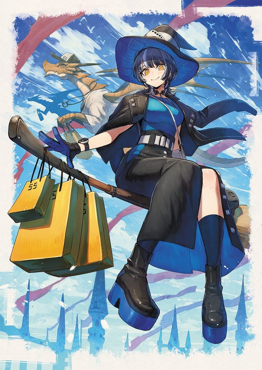 shiori novella (hololive and 2 more) drawn by kuroi_susumu