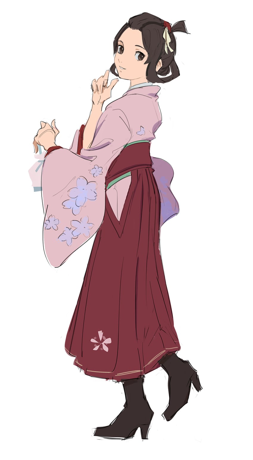 susato mikotoba (ace attorney and 1 more) drawn by qosic