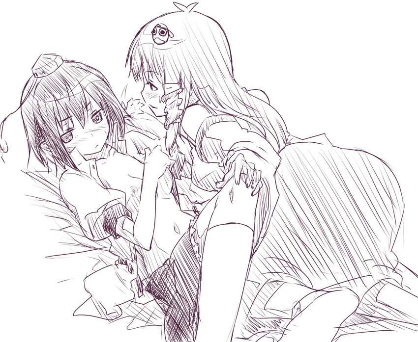 kochiya sanae, shameimaru aya, and keroro (touhou and 1 more) drawn by cl_(h-sys.)