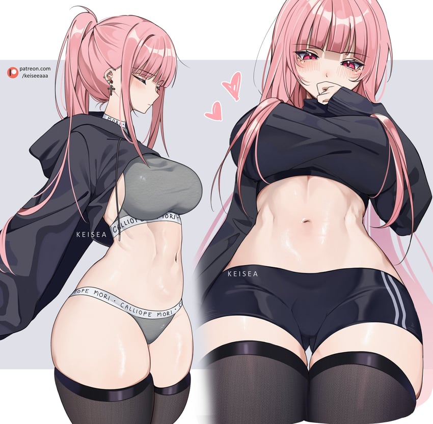 mori calliope (hololive and 1 more) drawn by keisea