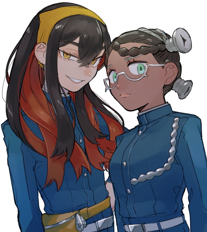 carmine and amarys (pokemon and 1 more) drawn by akamtvahosi