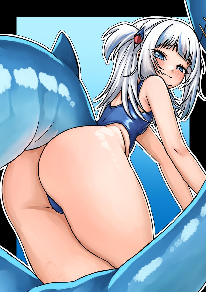 gawr gura (hololive and 1 more) drawn by superfann