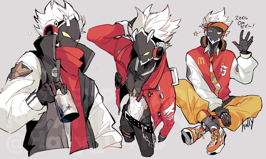 billy kid (zenless zone zero and 1 more) drawn by hally