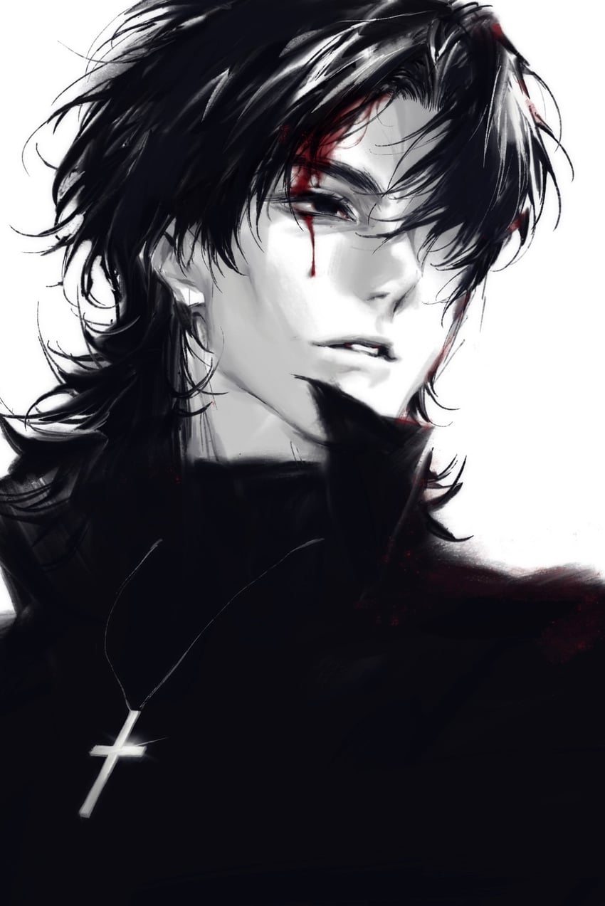 kotomine kirei (fate and 1 more) drawn by skanroooo