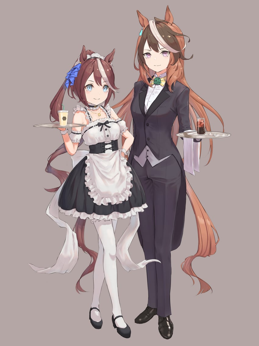 tokai teio and symboli rudolf (umamusume) drawn by tem_(tempainting1)
