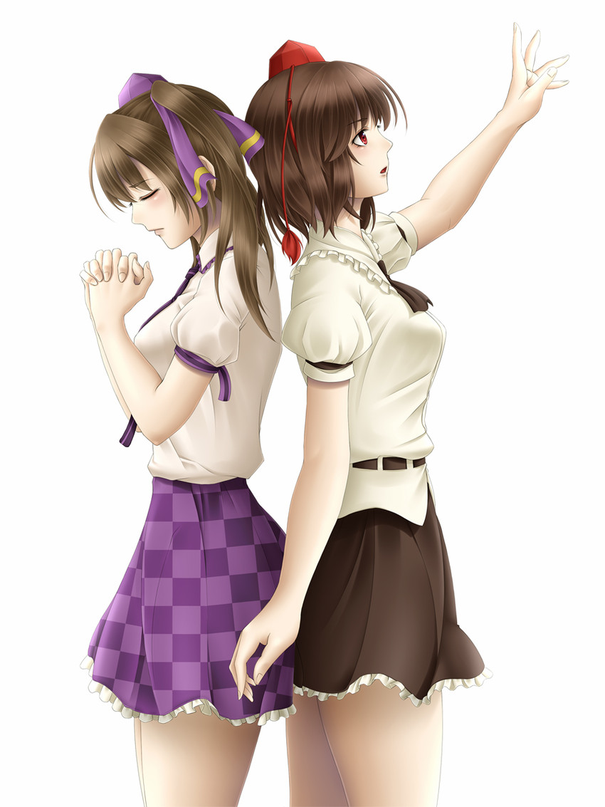 shameimaru aya and himekaidou hatate (touhou) drawn by mochi.f