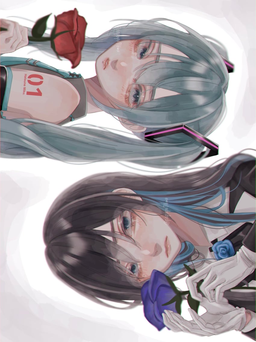 hatsune miku and chando (vocaloid and 1 more) drawn by yurosuke
