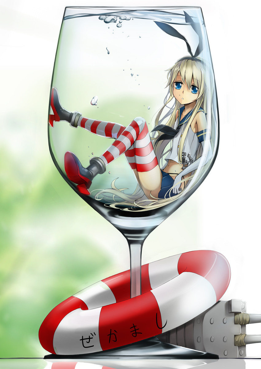 shimakaze and rensouhou-chan (kantai collection) drawn by ray_neko-san