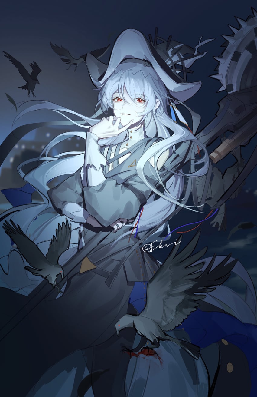 specter and specter the unchained (arknights) drawn by eksi_(kriixx)