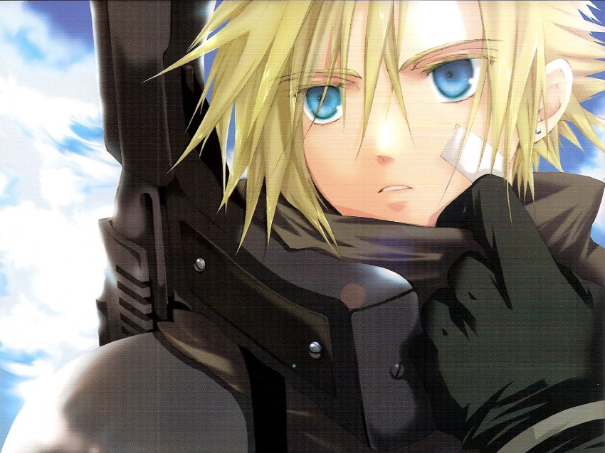 cloud strife (final fantasy and 4 more) drawn by akizuki_ryou_(gakuen_kumikyoku)
