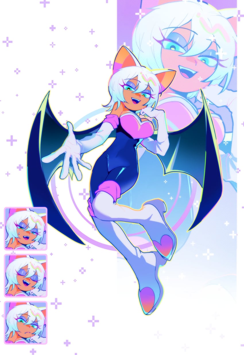 rouge the bat (sonic and 1 more) drawn by ipop825