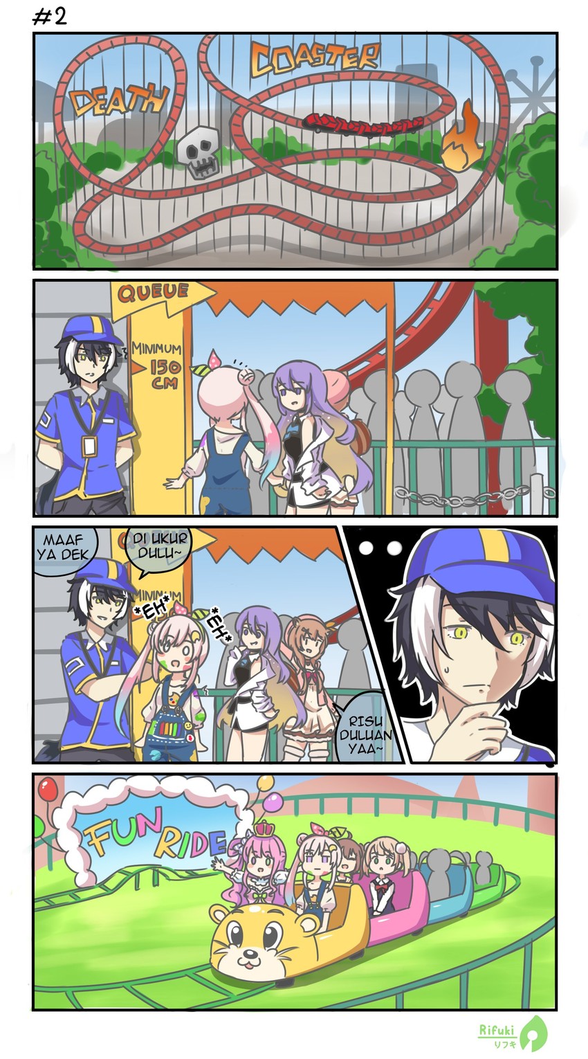 natsuiro matsuri, shigure ui, himemori luna, moona hoshinova, ayunda risu, and 2 more (hololive and 3 more) drawn by rutorifuki