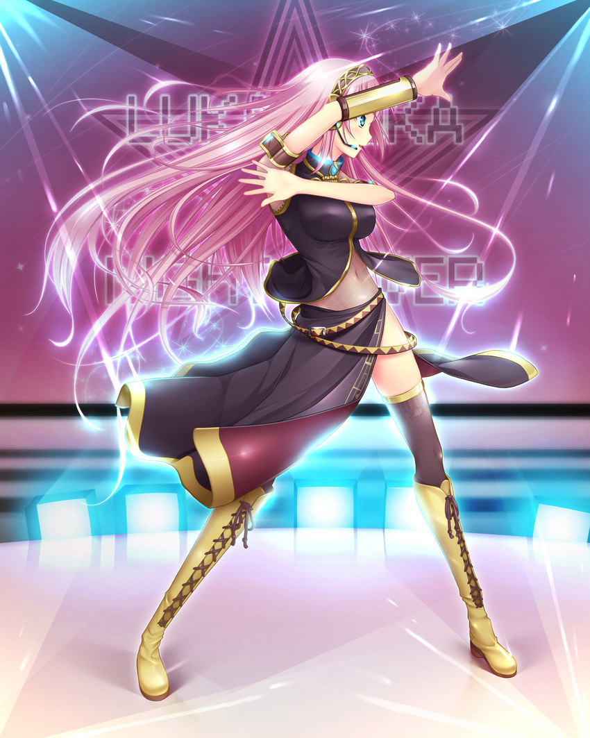 megurine luka (vocaloid and 2 more) drawn by mine_(1-1-1)